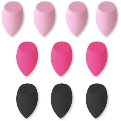 Zestaw 10 gąbeczek do makijażu FUSCHIA GB16