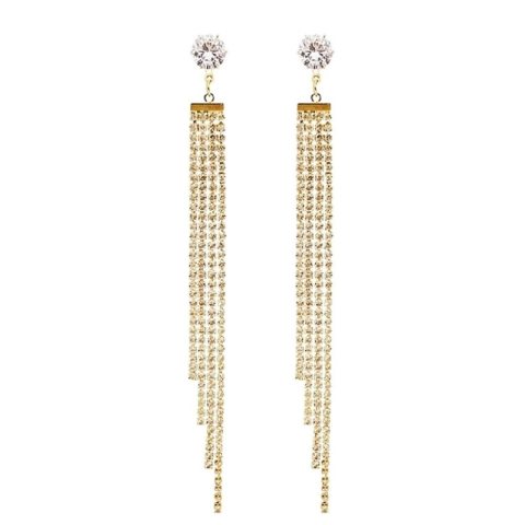 Kolczyki wiszące dżetowe, kryształowe, cyrkonie K1227Z