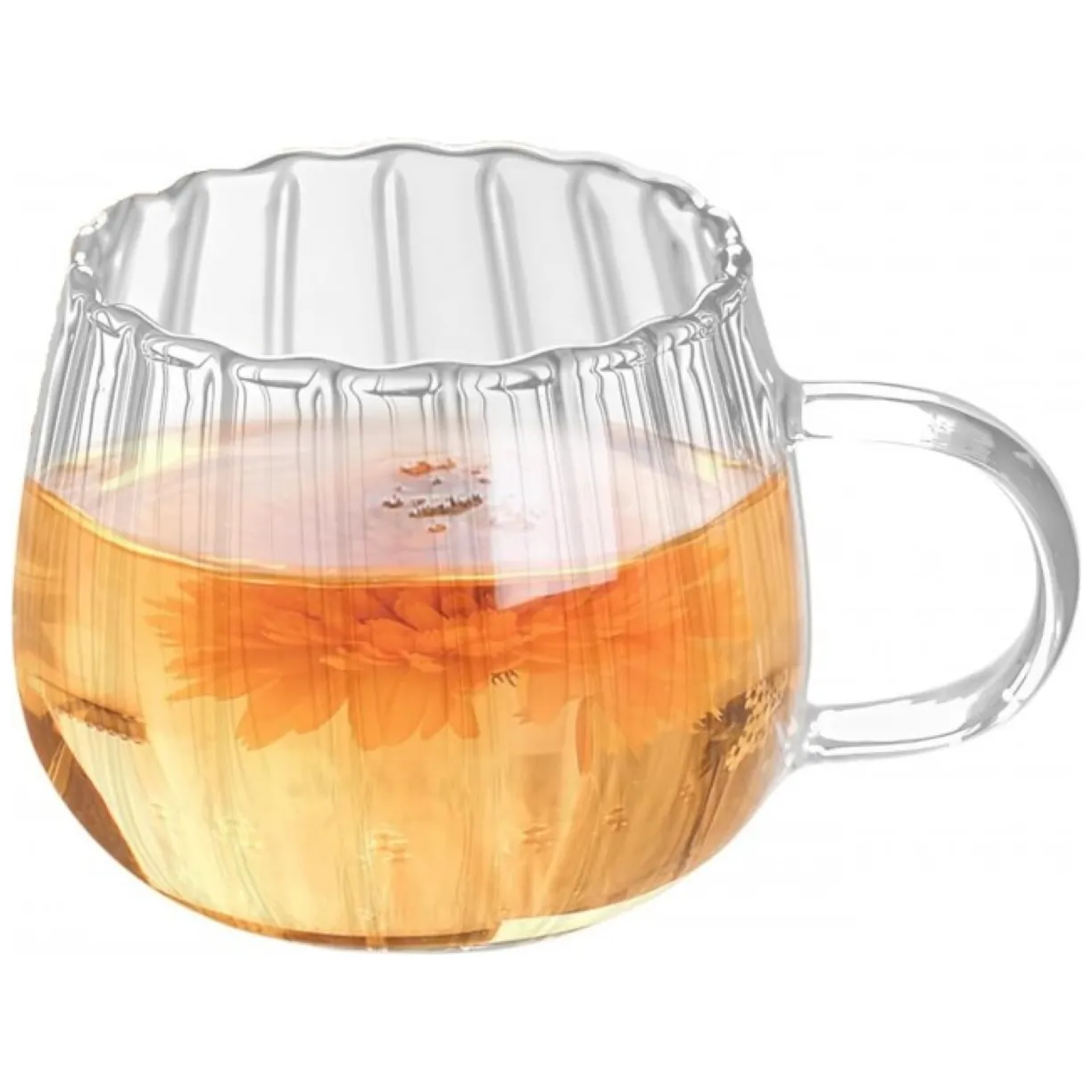 Filiżanka z falowanymi ściankami Ryflowana z uchem 400 ml 1szt SZK52 - obrazek 5