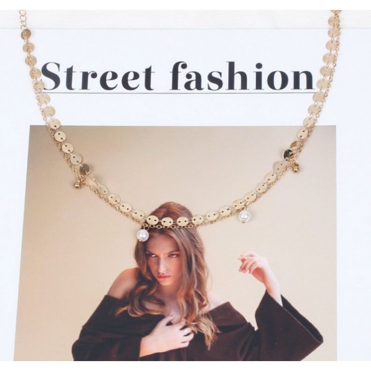 NASZYJNIK DELIKATNY CHOKER PODWÓJNY N555Z - obrazek 3