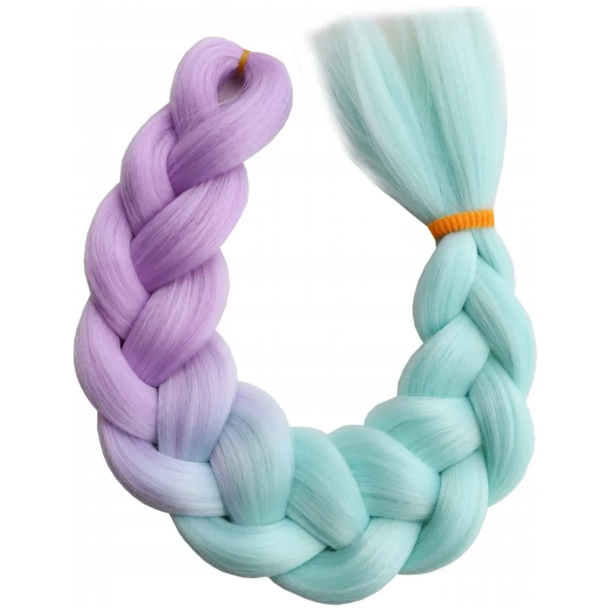 Syntetyczne włosy kolorowe 120 cm gęste ombre WLS51 - obrazek 2