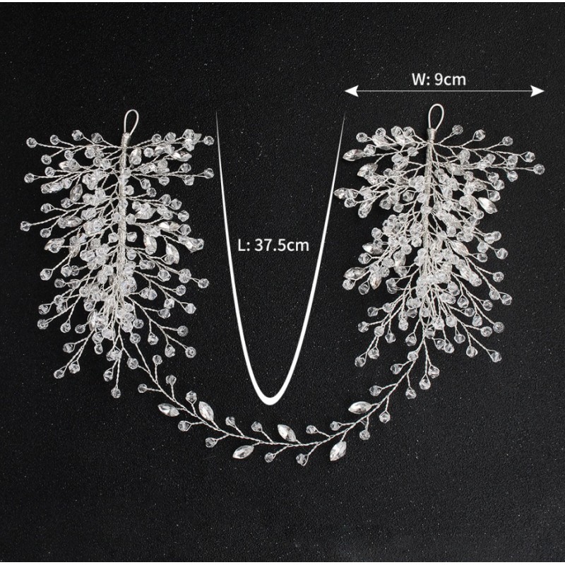 Ślubna opaska do włosów OPS11 - obrazek 4
