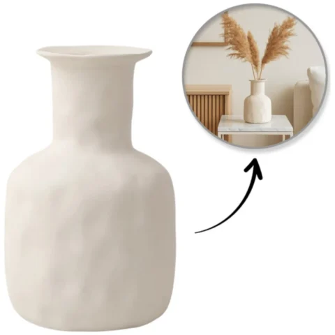 Ceramiczny wazon w pudełku, styl minimalistyczny 17,5×11cm - WAZ06