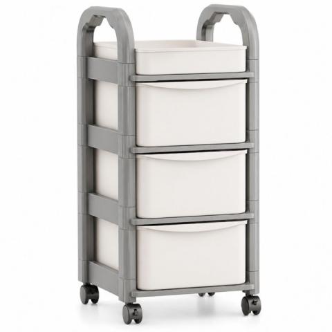 Plastikowy regał na kółkach szafka szuflady szafa 54,7x 33,5 x 24,5cm SZ56