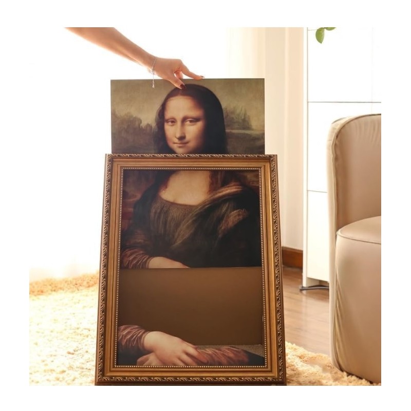 Drapak domek DLA KOTA - obraz ramka Mona Lisa, legowisko KOT29 - obrazek 4