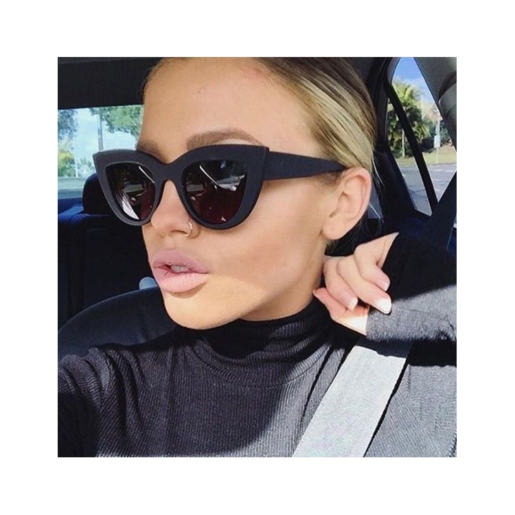 OKULARY PRZECIWSŁONECZNE KOCIE MATOWE CZARNE OK141WZ2 - obrazek 4