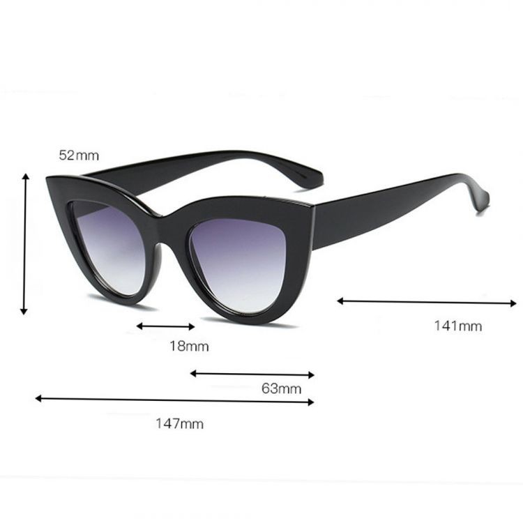 OKULARY PRZECIWSŁONECZNE KOCIE MATOWE CZARNE OK141WZ2 - obrazek 7