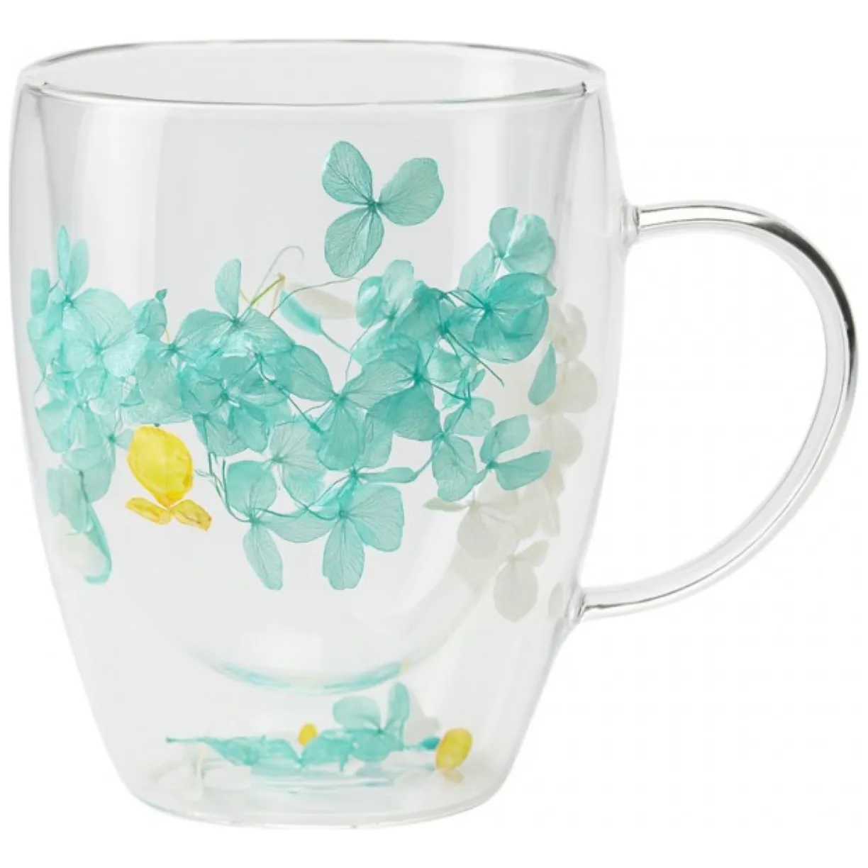 Szklanka termiczna z kwiatami w środku, hortensje zielone 300 ml 1szt SZK179ZIE - obrazek 2