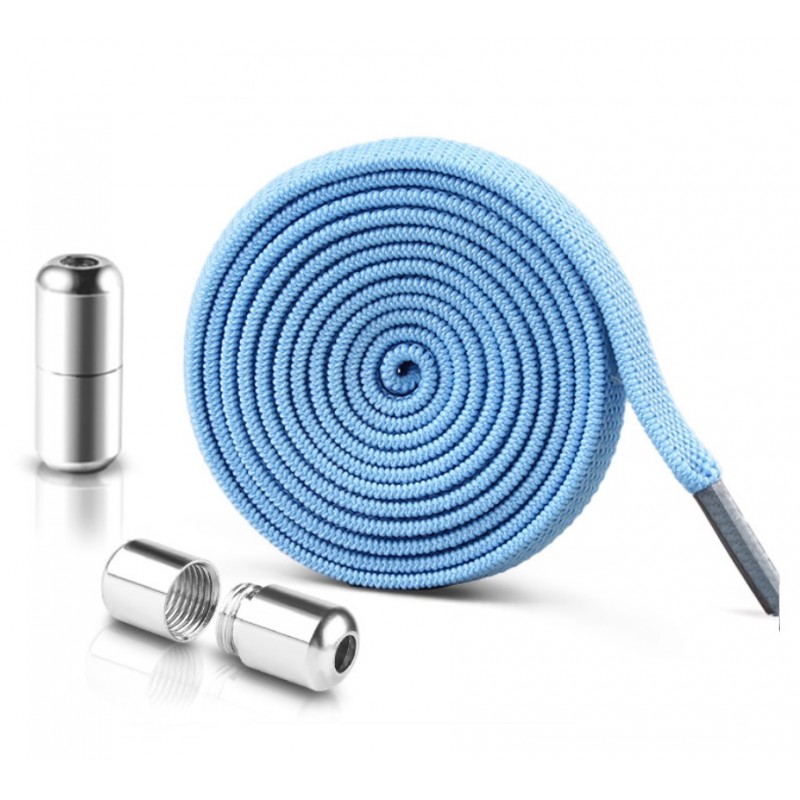 Sznurówki do butów elastyczne bez wiązania 2szt niebieskie SDB01N - obrazek 2