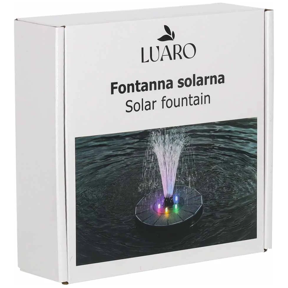 Fontanna solarna LUARO do oczka wodnego ogrodowa pompa pływająca LED RGB 16cm - obrazek 9