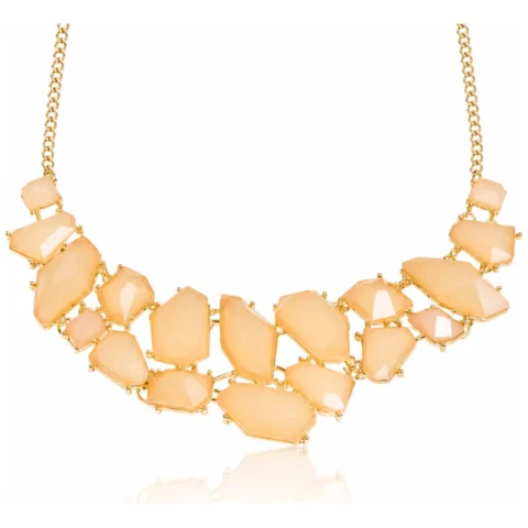 Naszyjnik, kolia z pomarańczowymi kamyczkami, ORANGE SHAPE