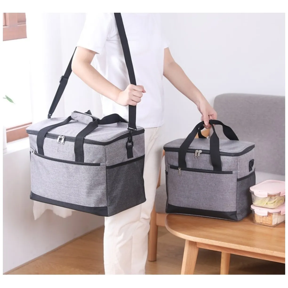 Torba termiczna campingowa plażowa biwakowa 16L piknik KP02 - obrazek 3