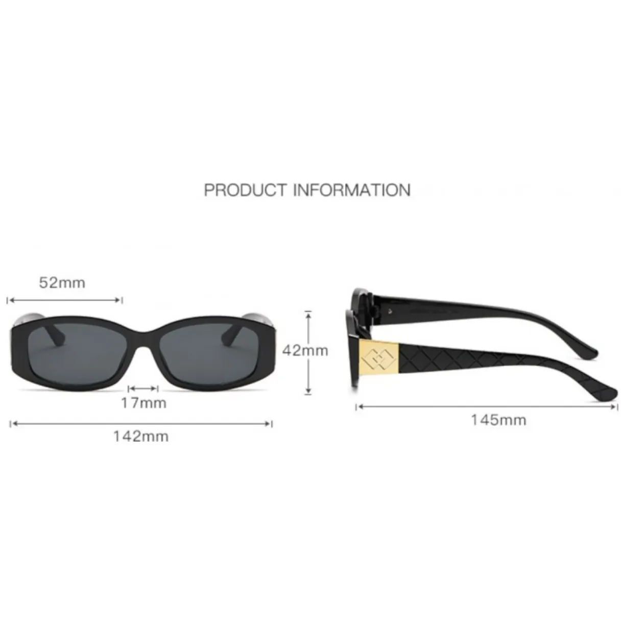 Okulary przeciwsłoneczne ELEGANT BLACK - obrazek 3