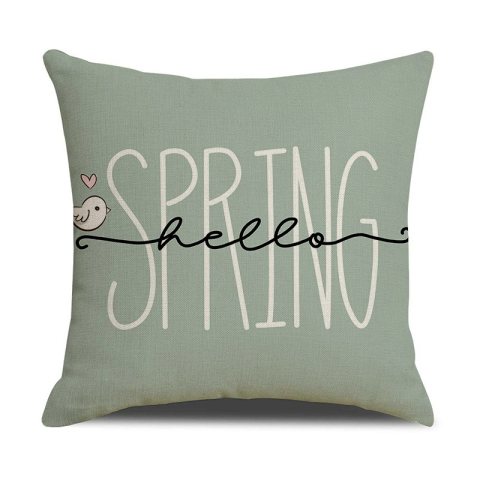 Poszewka na poduszkę 45 x 45 cm motyw wiosenny BOHO POD136