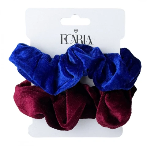Zestaw 2 welurowych gumek do włosów, frotki GUM195