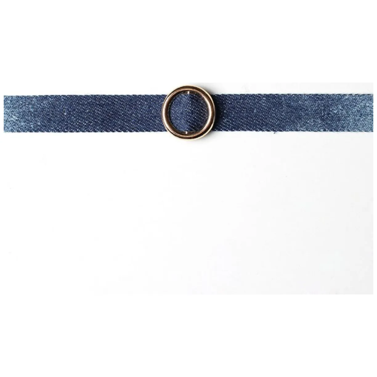 NASZYJNIK DENIM CHOKER Z KÓŁECZKIEM - N470 - obrazek 2
