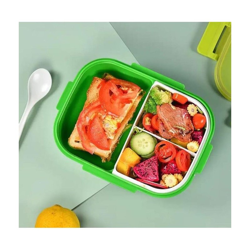 Śniadaniówka LUNCH BOX zestaw z bidonem zielony PJM47ZIE - obrazek 3