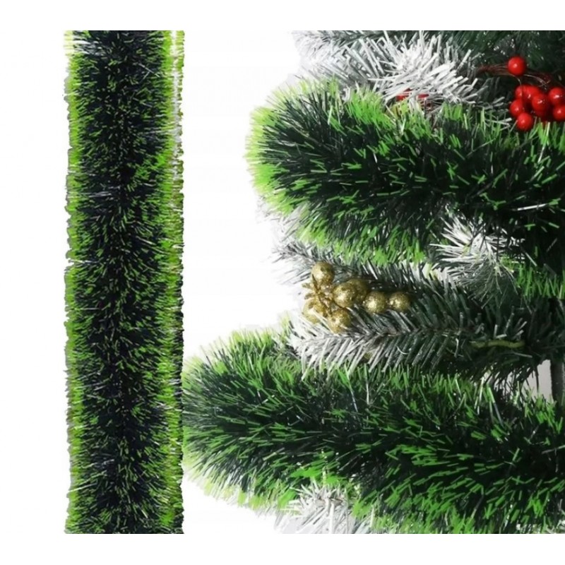 ŁAŃCUCH CHOINKOWY zielony 6m GIRLANDA ŚWIĄTECZNA NA CHOINKĘ XXL gruby 13cm WOZ30 - obrazek 3