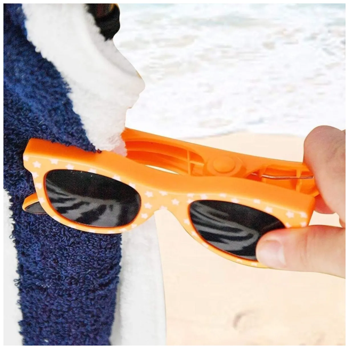 Klamra do trzymania ręczników Spinka 12 cm na plaże OKULARY KLP08 2 szt - obrazek 4