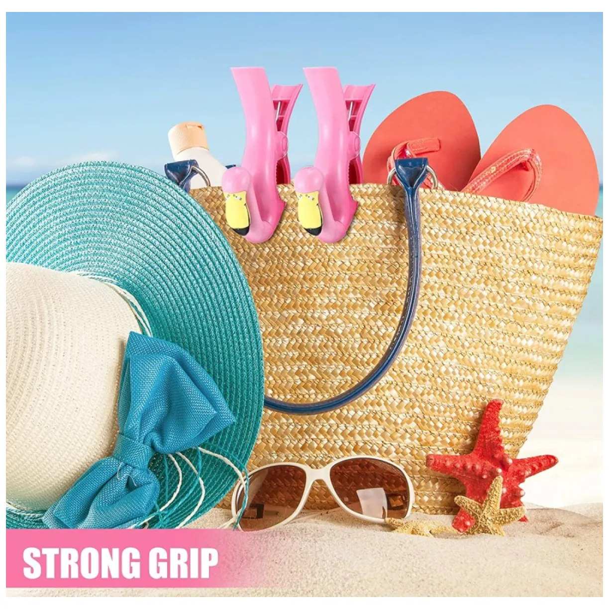 Klamra do trzymania ręczników Spinka 12 cm na plaże OKULARY KLP08 2 szt - obrazek 5