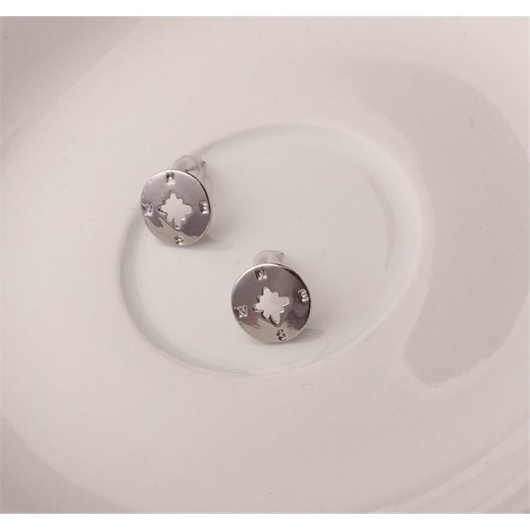 KOLCZYKI RÓŻA WIATRÓW SREBRNE - obrazek 2