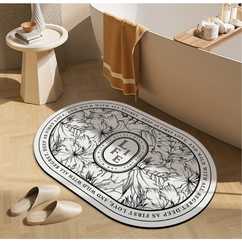 Dywanik łazienkowy wycieraczka kwiatowa vintage 60x90 cm LIFE DYW06 - obrazek 2