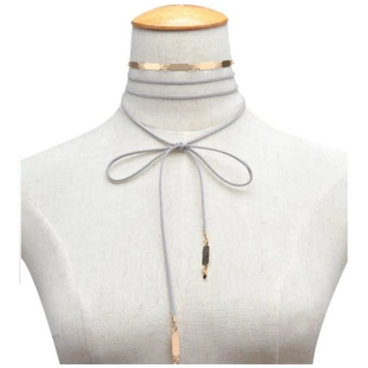 NASZYJNIK CHOKER OPALIZUJĄCY - SZARY N493SZ