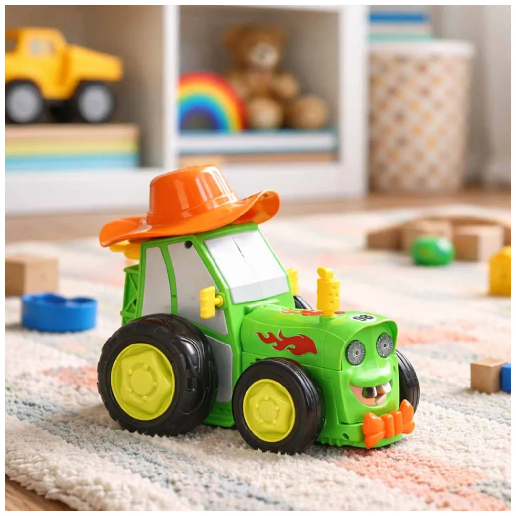 Skaczący tańczący traktor zdalnie sterowany z akumulatorem zielony - obrazek 10