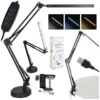 Lampka na biurko biurkowa LED USB obrotowy wysięgnik 2 sposoby mocowania