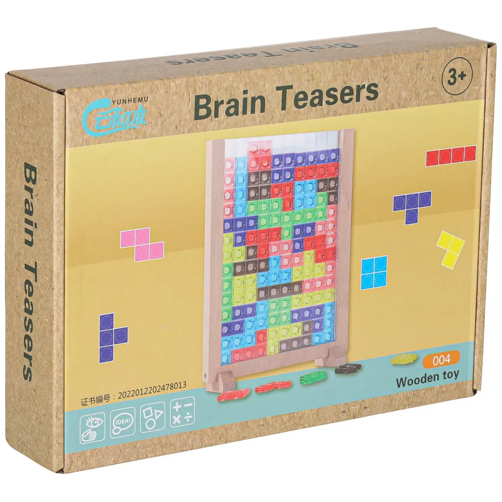 Gra logiczna układanka tetris stojąca - kolorowe klocki dla dzieci - obrazek 11