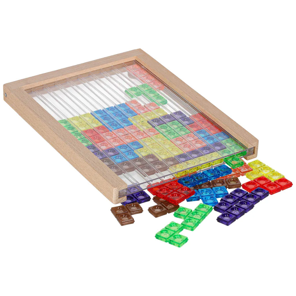 Gra logiczna układanka tetris stojąca - kolorowe klocki dla dzieci - obrazek 6