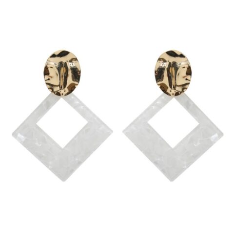 Kolczyki wiszące pearls triangle K1260