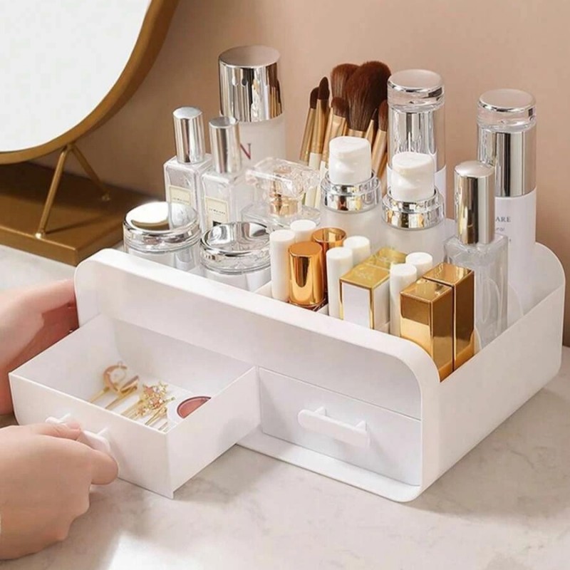 Wielofunkcyjny organizer na kosmetyki z szufladkami 26x10x16 cm CB46 - obrazek 3