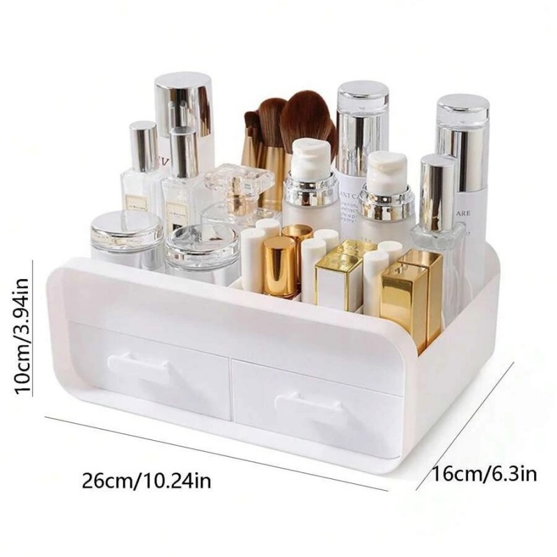 Wielofunkcyjny organizer na kosmetyki z szufladkami 26x10x16 cm CB46 - obrazek 6