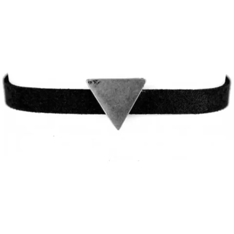 NASZYJNIK CHOKER SIMPLE TRIANGLE - CZARNE N487CZ
