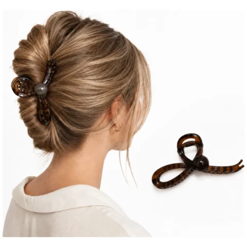 Spinka do włosów brąz XL elegancka