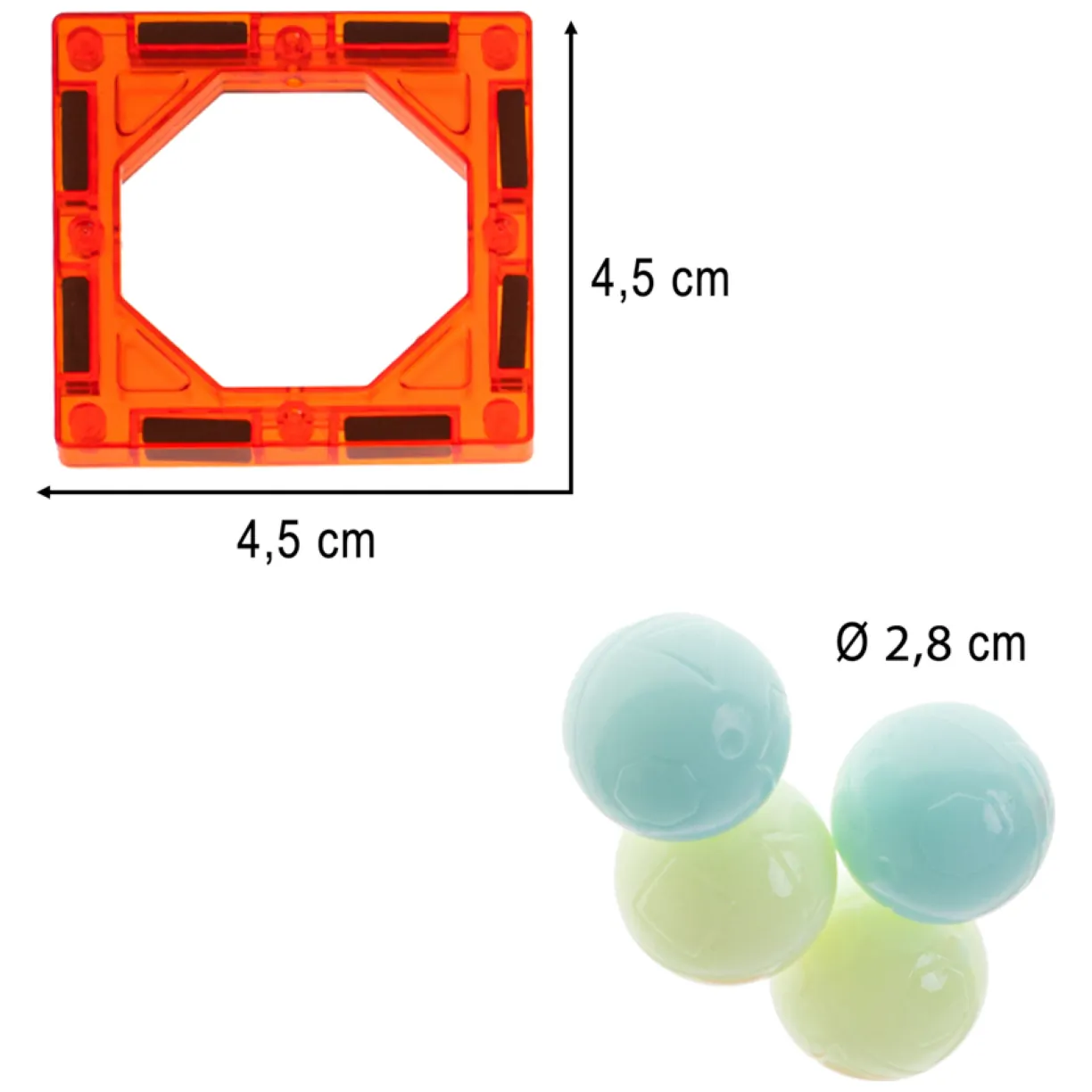 Zestaw klocków magnetycznych marble - świecący tor kulkowy 202 elementy - obrazek 13
