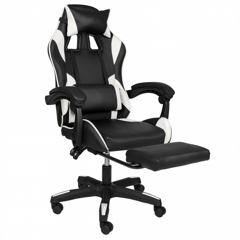 Fotel gamingowy obrotowy z podnóżkiem STRIKER ONE - KO31B - obrazek 3