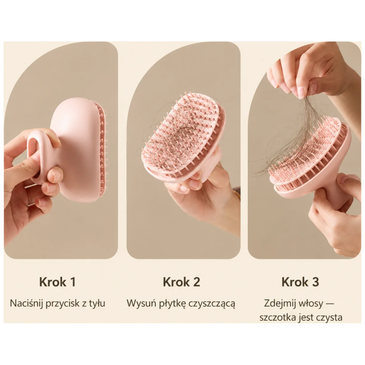 Szczotka do masażu, wcierek, do rozczesywania, 8,2x7,5x10,8cm - obrazek 8