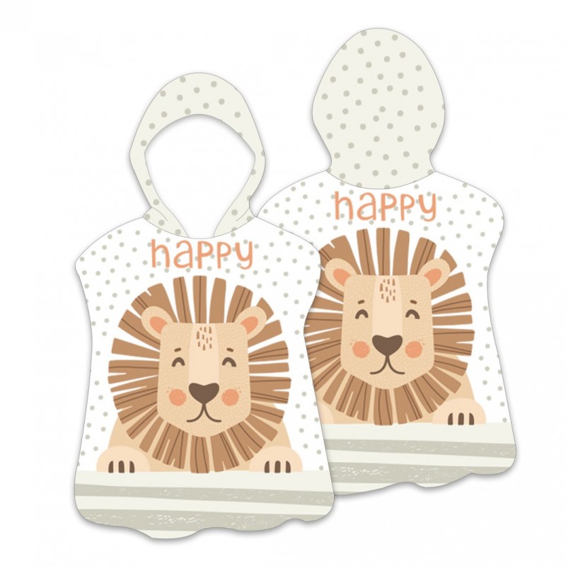 RĘCZNIK PLAŻOWY Peleryna dziecięca HAPPY 60 x 60cm PEL02WZ1 - obrazek 2