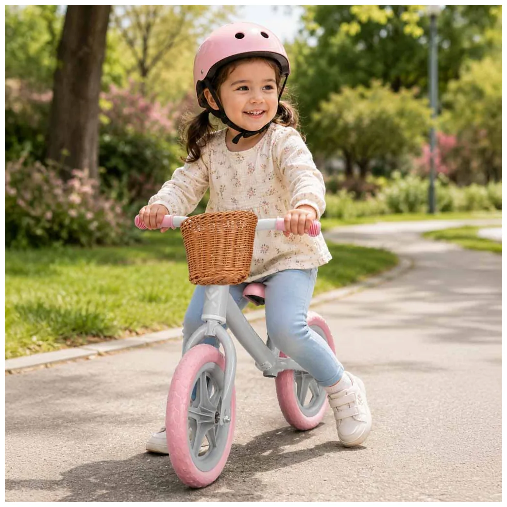 Rowerek biegowy Trike Fix Balance z koszykiem różowy - obrazek 11
