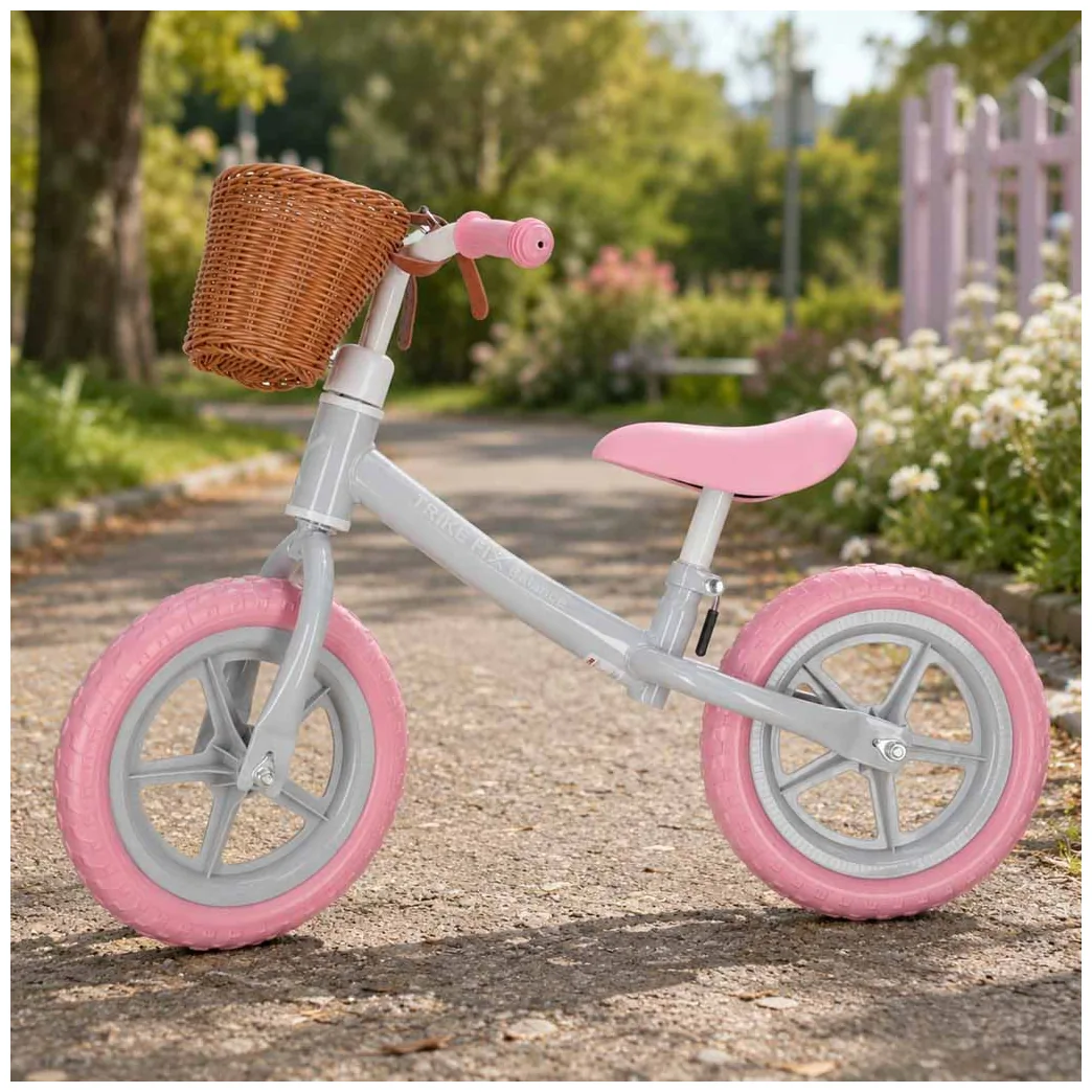 Rowerek biegowy Trike Fix Balance z koszykiem różowy - obrazek 12