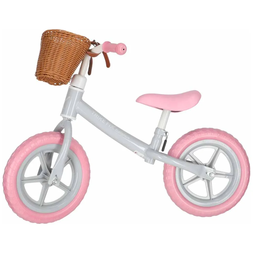 Rowerek biegowy Trike Fix Balance z koszykiem różowy - obrazek 4