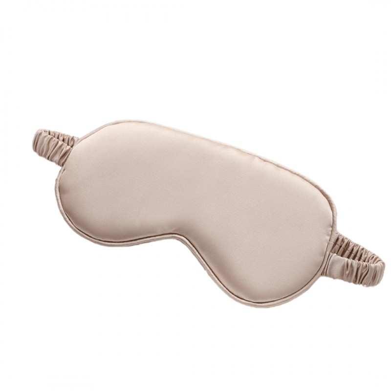 Maska na oczy do spania ELEGANT kremowa satynowa 20 x 9 cm OPK10K - obrazek 2