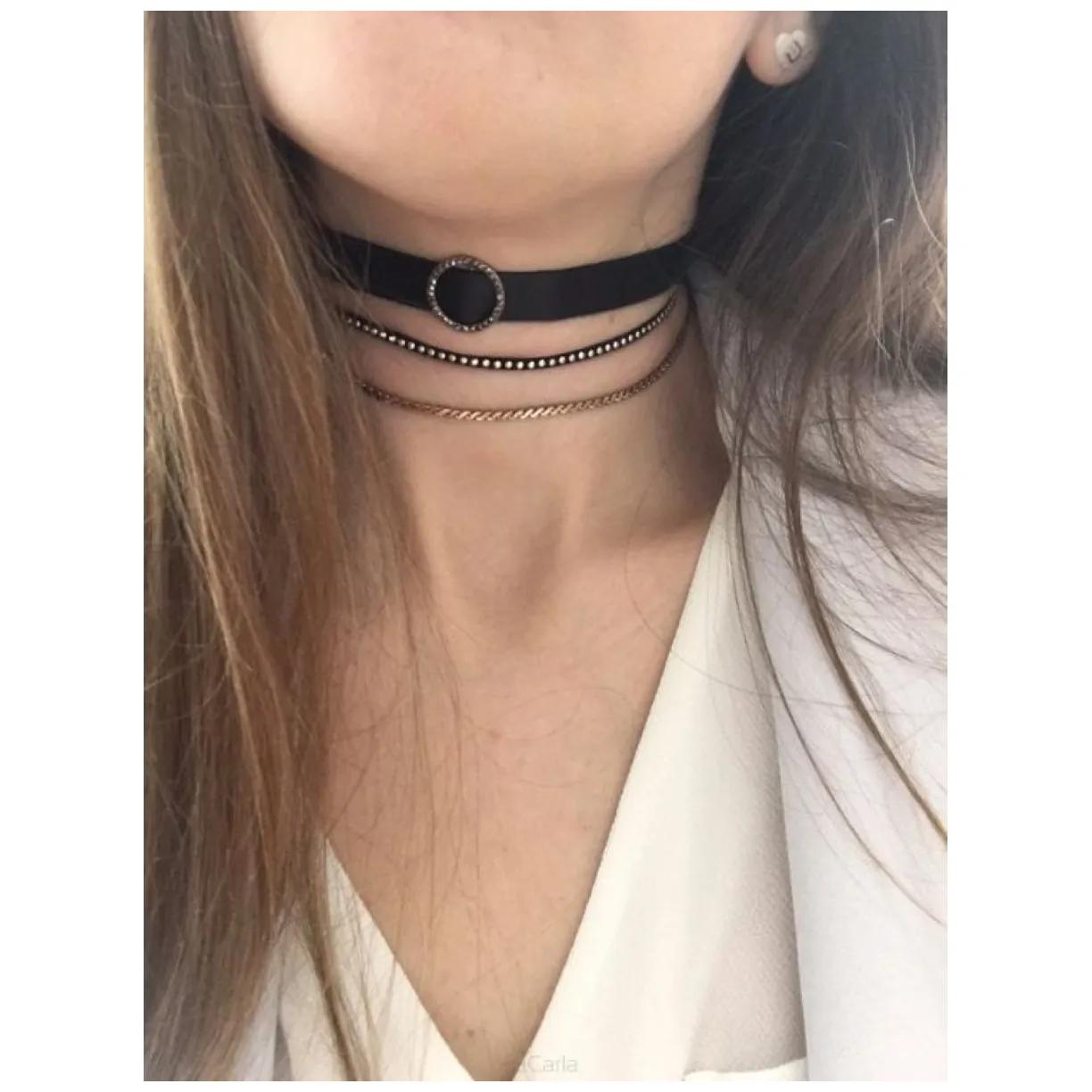 NASZYJNIK CHOKER ROCK CHAIN N486 - obrazek 2