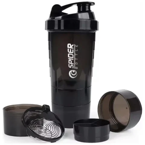 Shaker sportowy, bidon Twist Off do odżywki białkowej z sitkiem 500ML BD55CZ