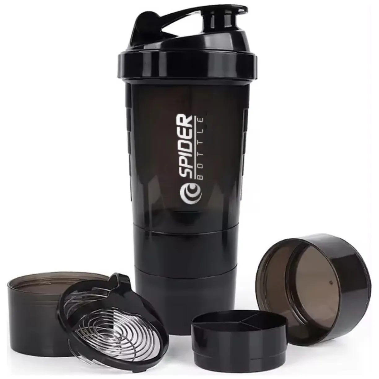 Shaker sportowy, bidon Twist Off do odżywki białkowej z sitkiem 500ML BD55CZ