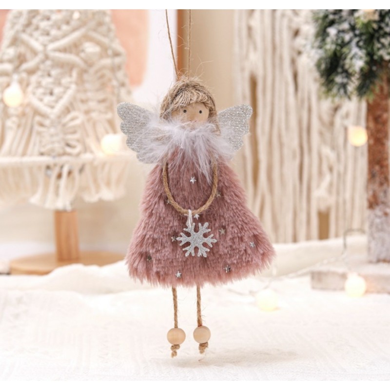 ANIOŁ ŚWIĄTECZNY BOŻE NARODZENIE Z PLUSZU ASN05R - obrazek 2