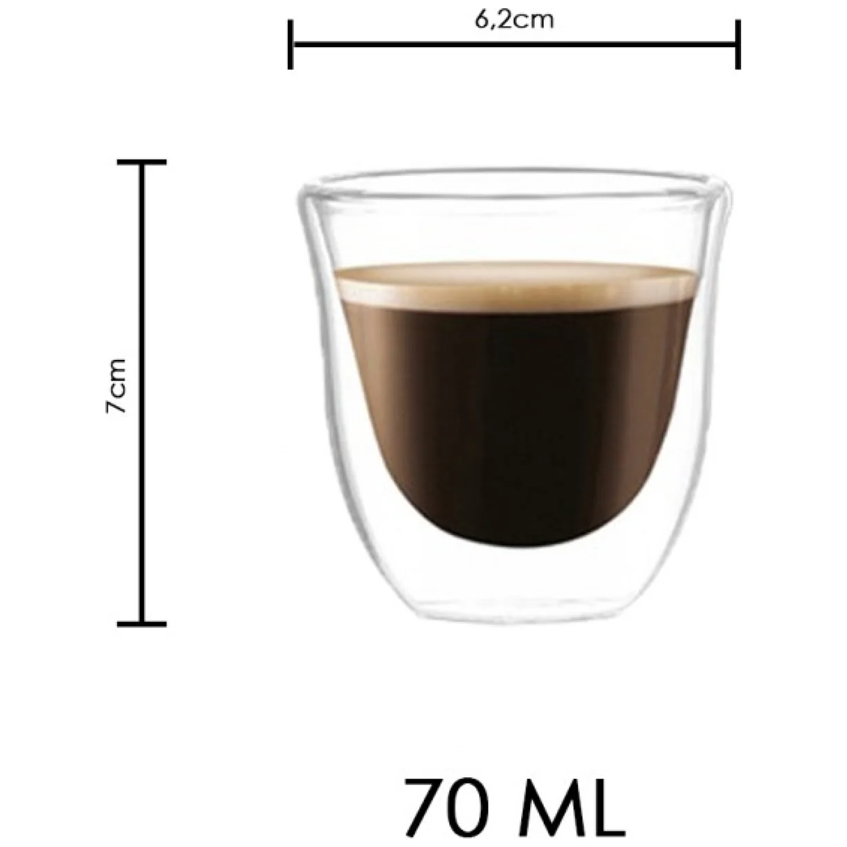 Szklanki termiczne 70ML do kawy zestaw 6szt - obrazek 2