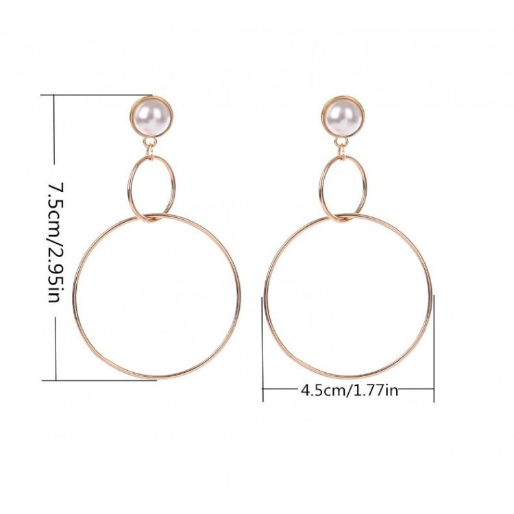 KOLCZYKI KOŁA PERŁY SREBRNE K919S - obrazek 3